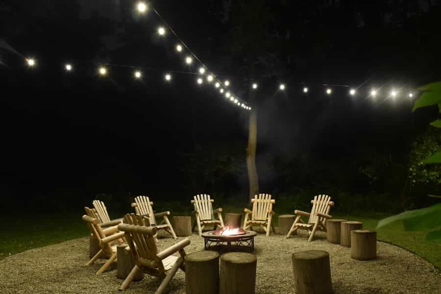 outdoor string lighting